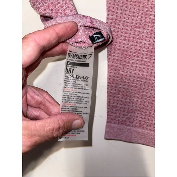 Women's Gymshark Vital 2.0 Seamless Leggings Workout Pants Size M Medium Pink - Picture 3 of 4